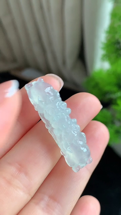 天然翡翠，冰透貔貅手牌 ww95