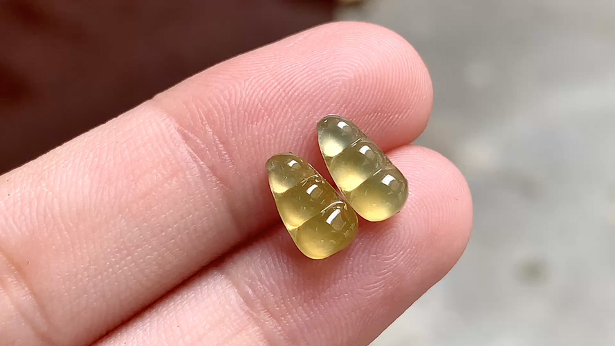 ️ 黄金福豆一对 10*5*3 完整