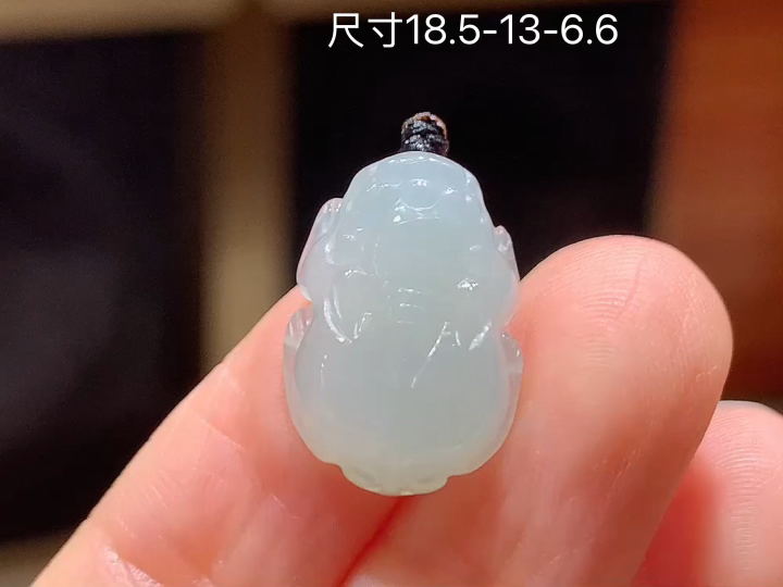 冰底色貔貅 无裂 尺寸，18.5-13-6.6