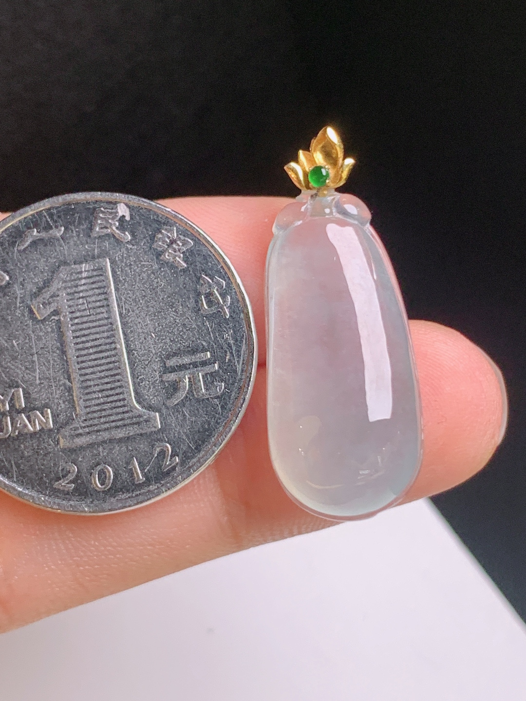 ️ 冰种福瓜吊坠，莹润透亮，器型饱满，福气满满 530907