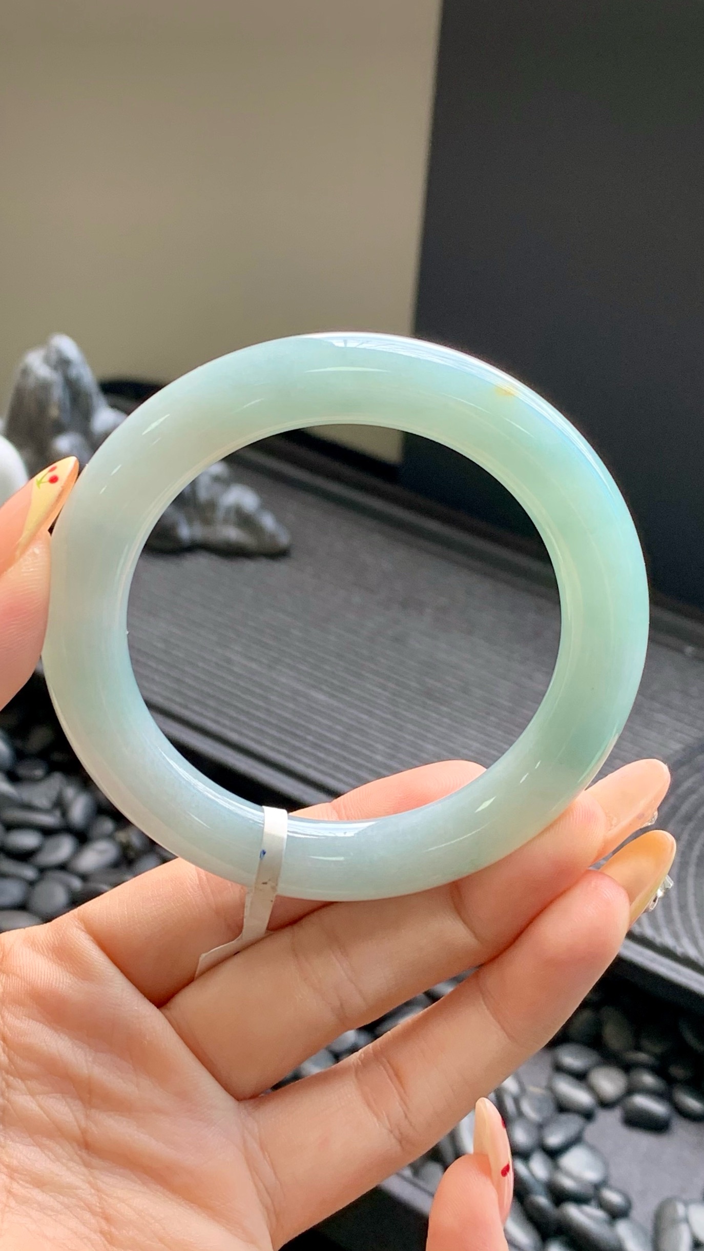 晴蓝洒金圆条成品 HYC-529 尺寸：54.5-9-10