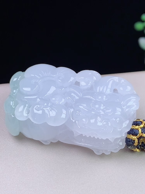 招财霸王貔貅，无裂，尺寸36.6-20.6-12.5mm，j10jcy