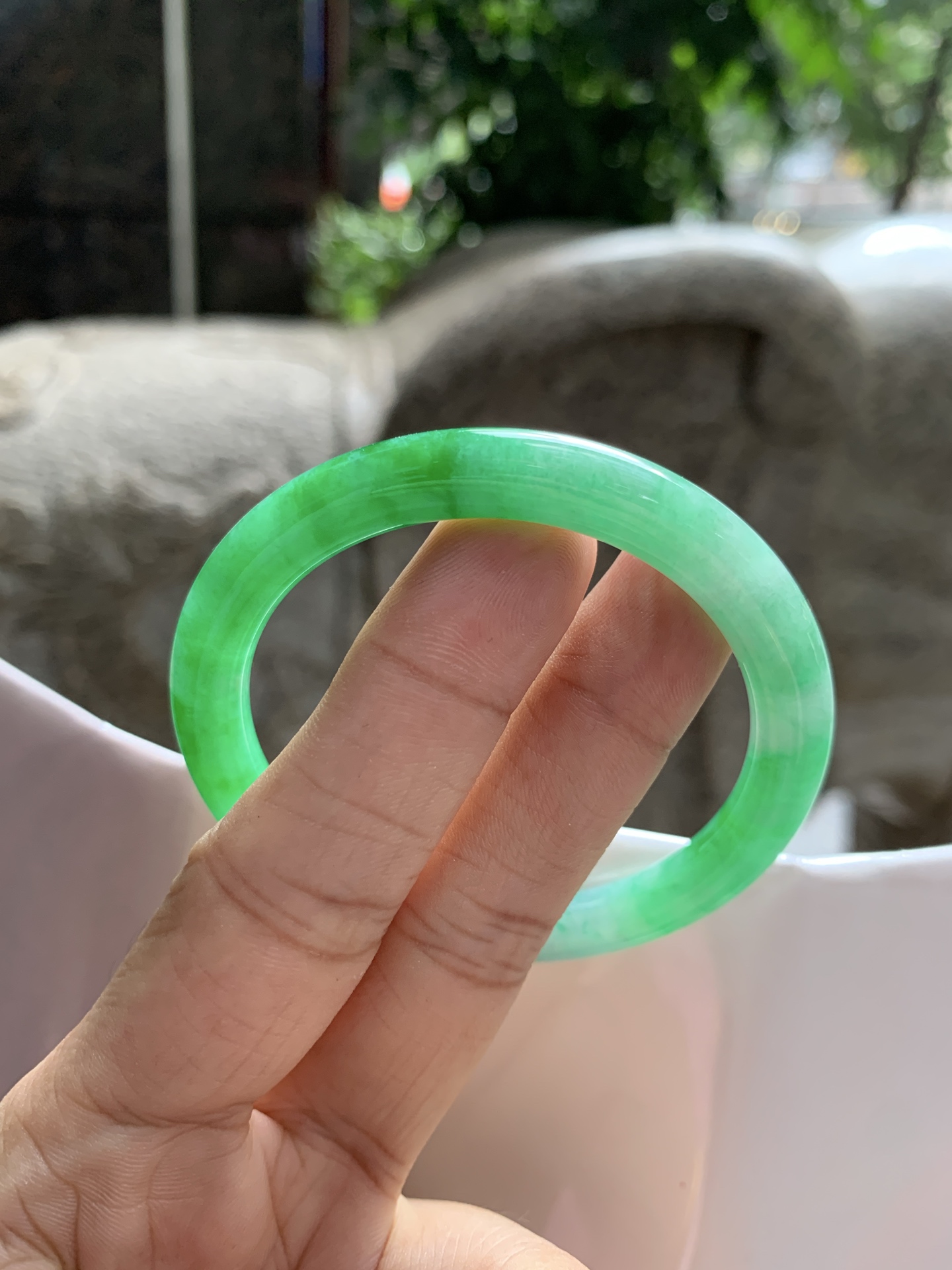 满绿细圆条, 无裂, 0910-N1540
