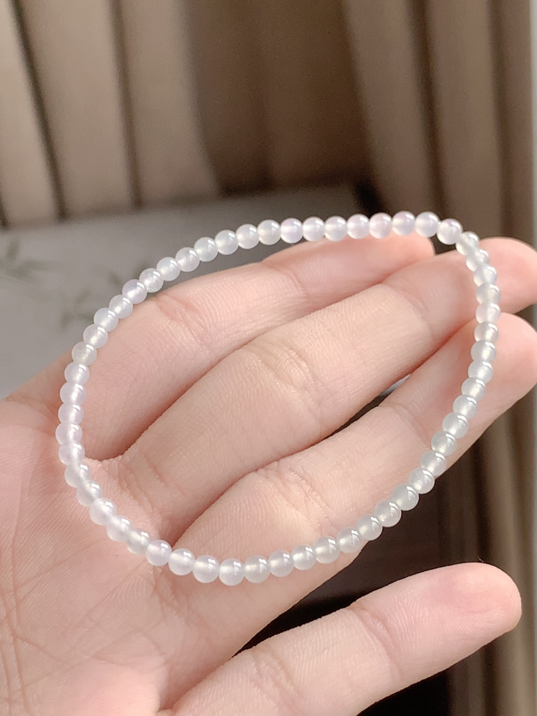 白冰手串圆珠子手串 性比高