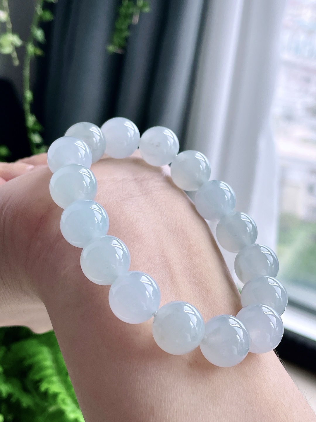 糯冰手串圆珠珠子手串 性比高