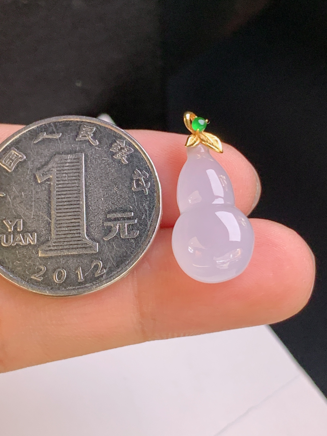 ️ 冰种葫芦吊坠，冰透柔和，形制饱满，福禄安康，简约大方 裸石18.1-10.3-8.2 08