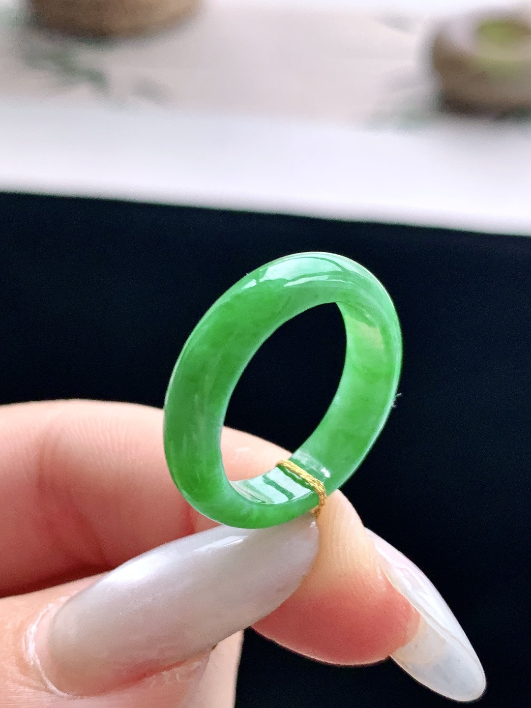 ️冰阳绿戒圈指环 性比高