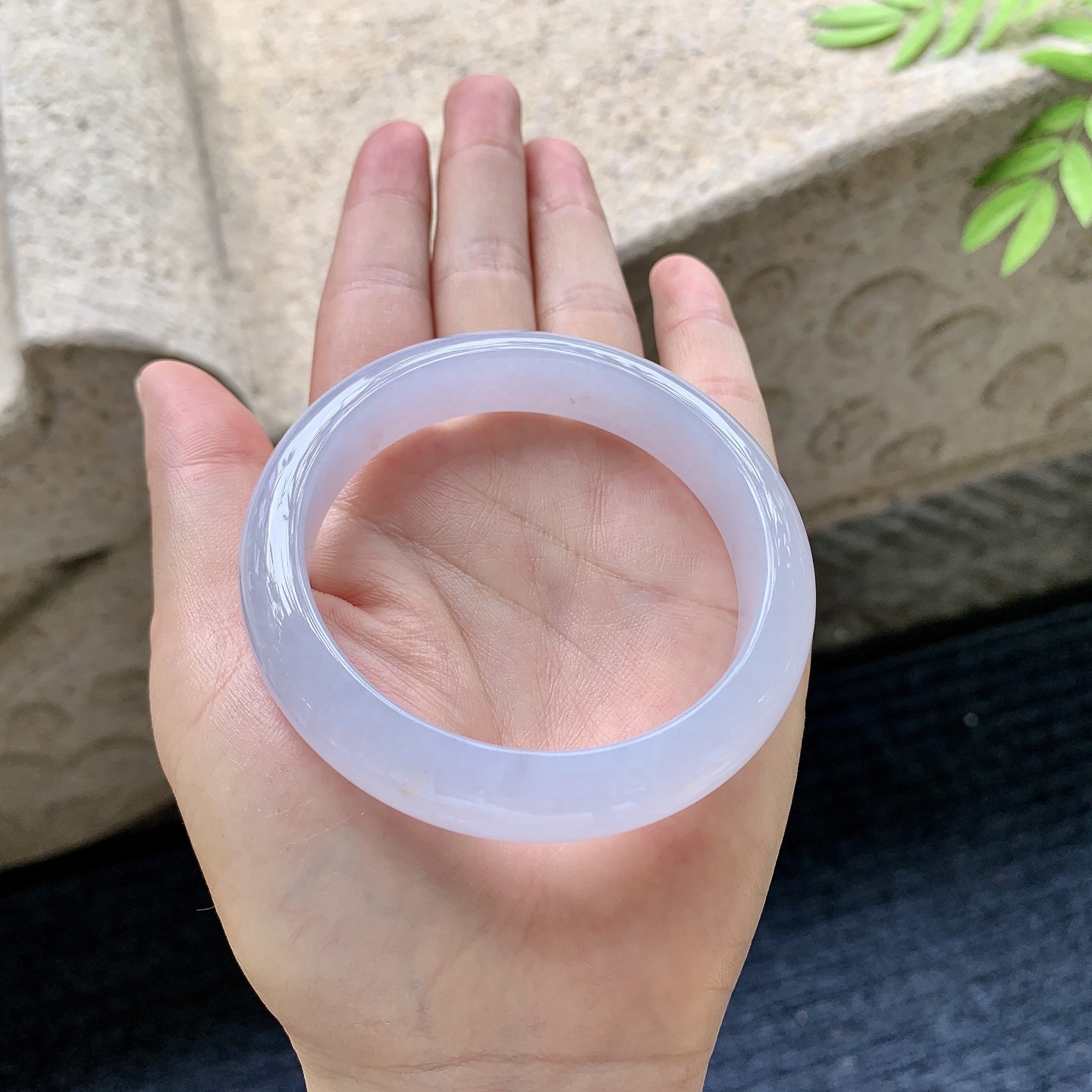 正圈54 55，糯冰粉紫，水润，种老，细腻，无裂
