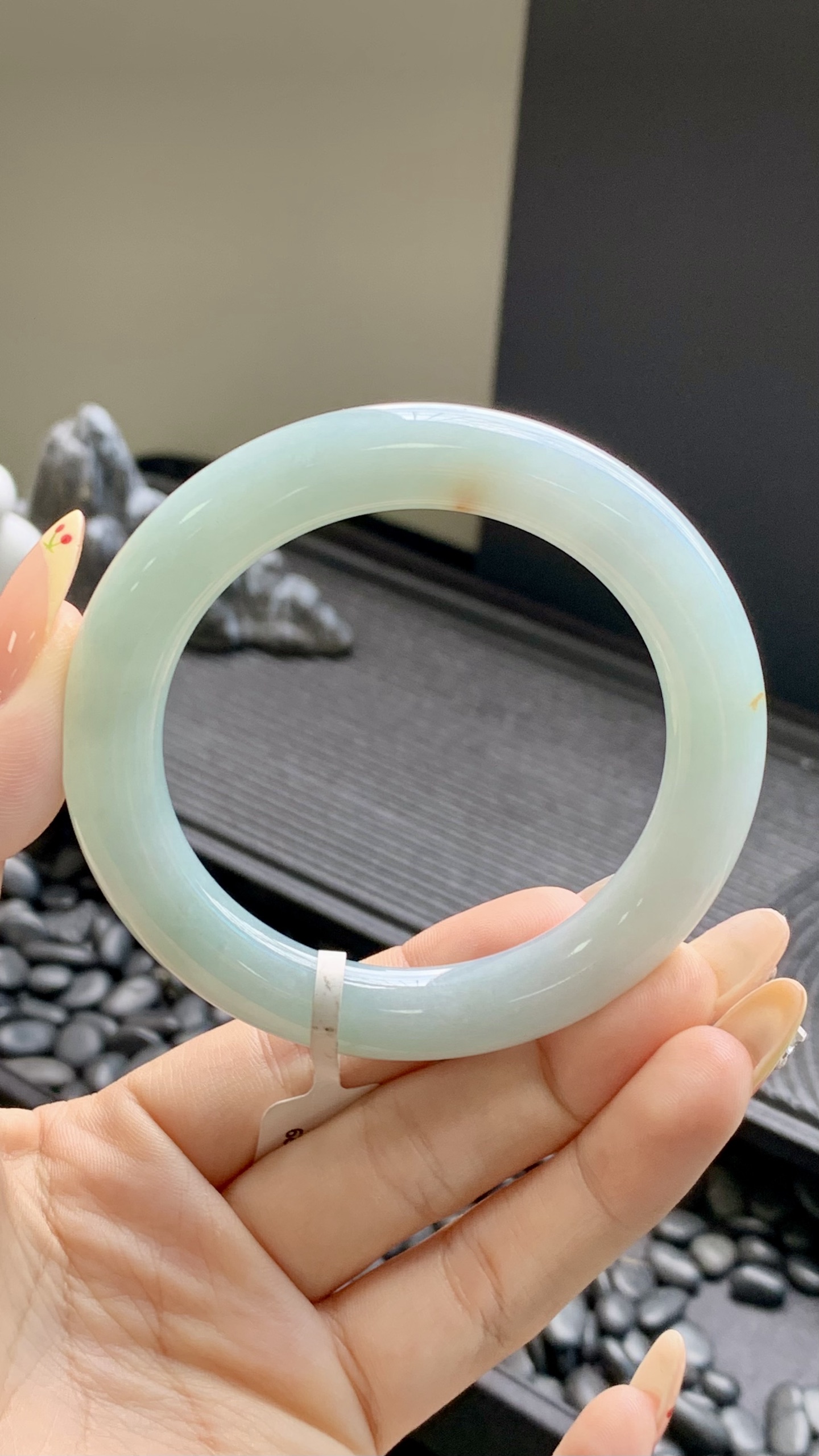 晴蓝洒金圆条成品 HYC-529 尺寸：54.5-9-10