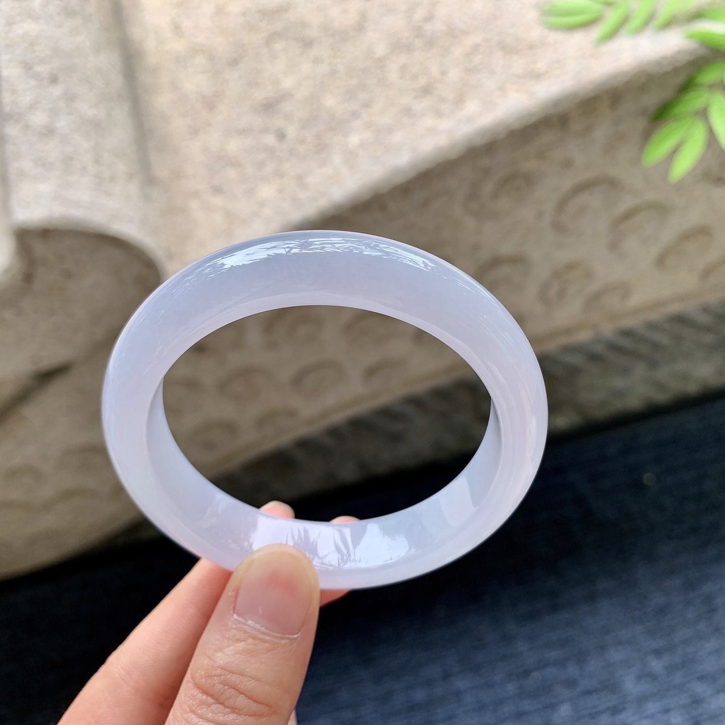 正圈54 55，糯冰粉紫，水润，种老，细腻，无裂