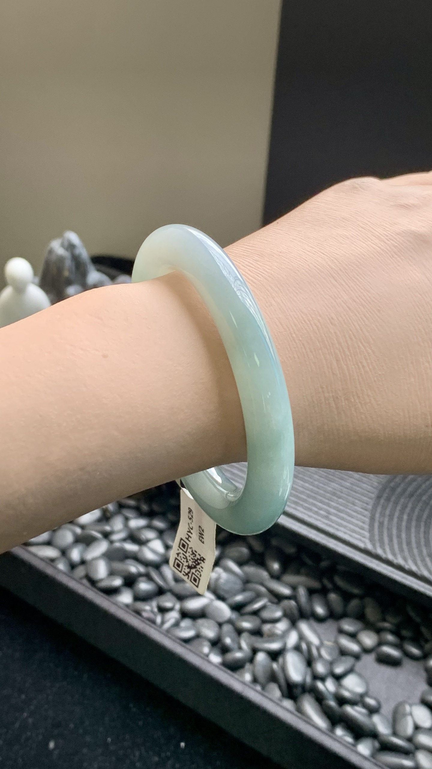 晴蓝洒金圆条成品 HYC-529 尺寸：54.5-9-10