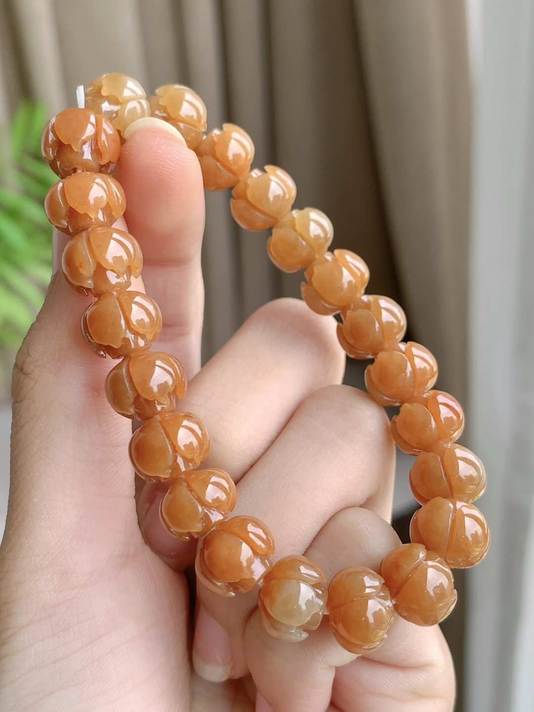 冰红翡花朵手串 性比高