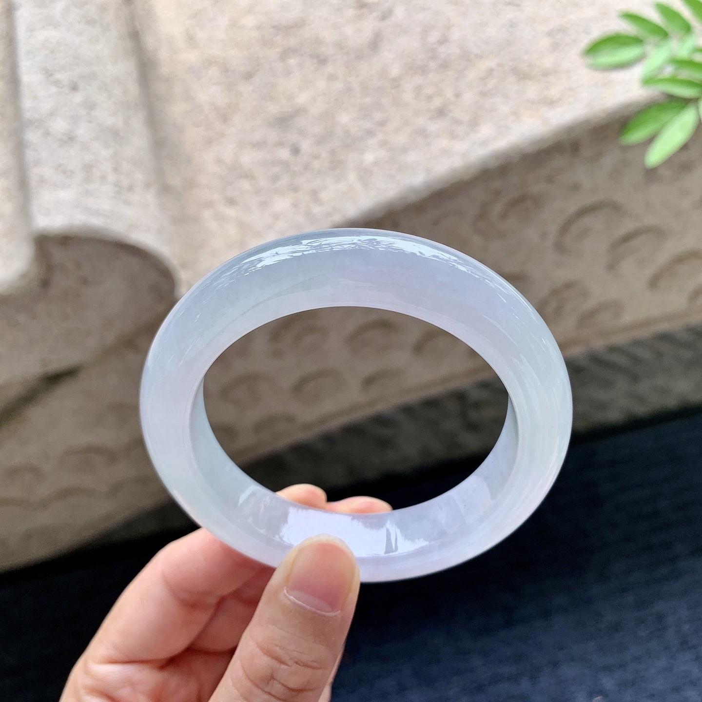正圈53 54，糯冰粉紫底，水润，种老，细腻，打灯有棉线