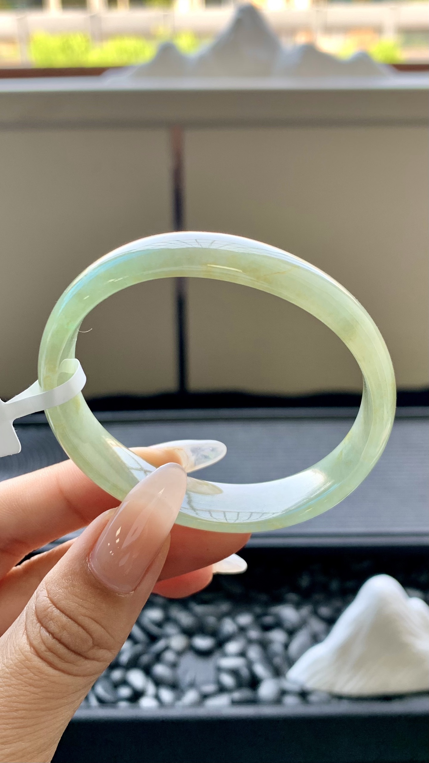 冰晴飘黄翡贵妃成品 HY-7163 尺寸：57.5-11-11