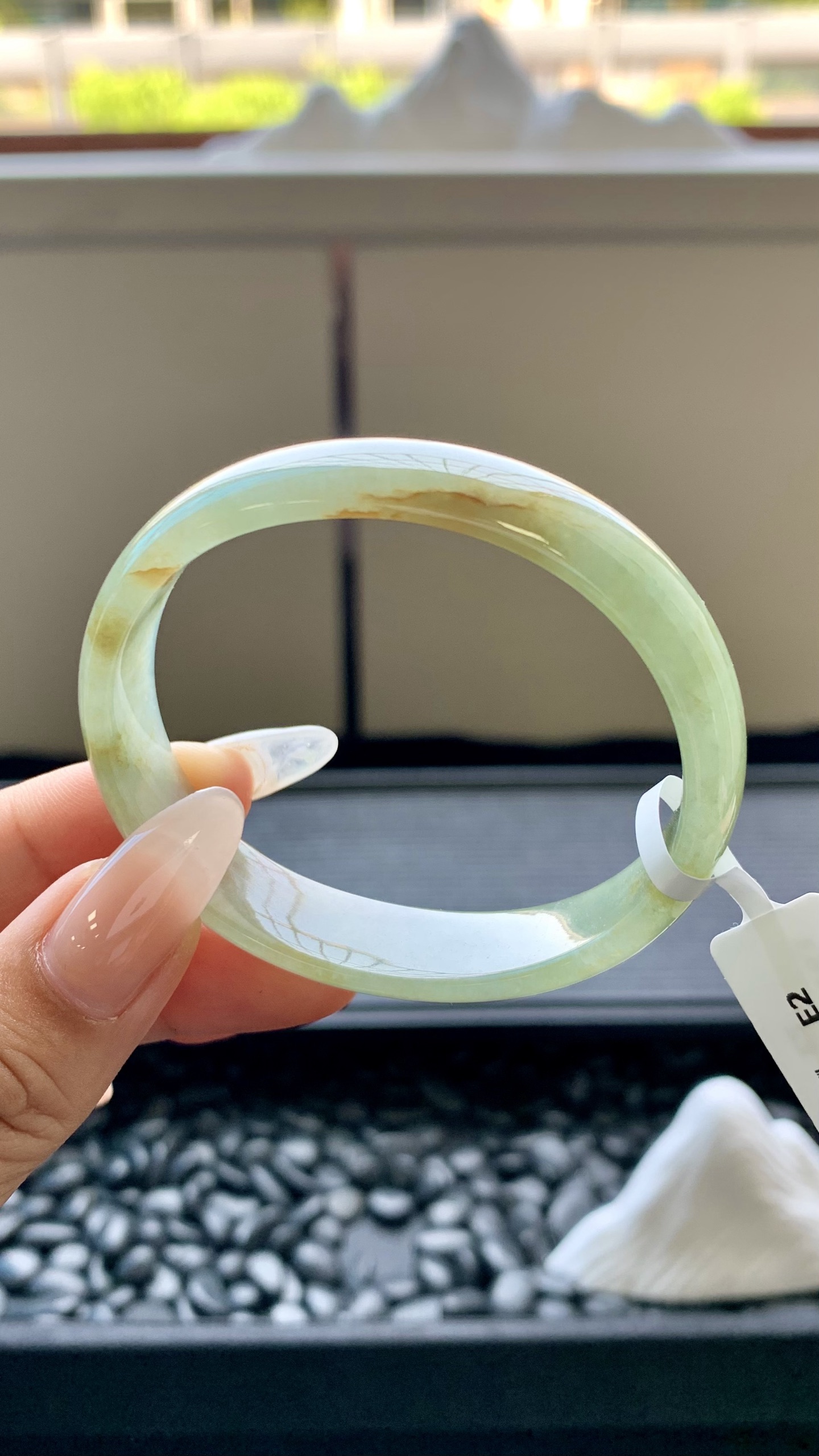 冰晴飘黄翡贵妃成品 HY-7163 尺寸：57.5-11-11
