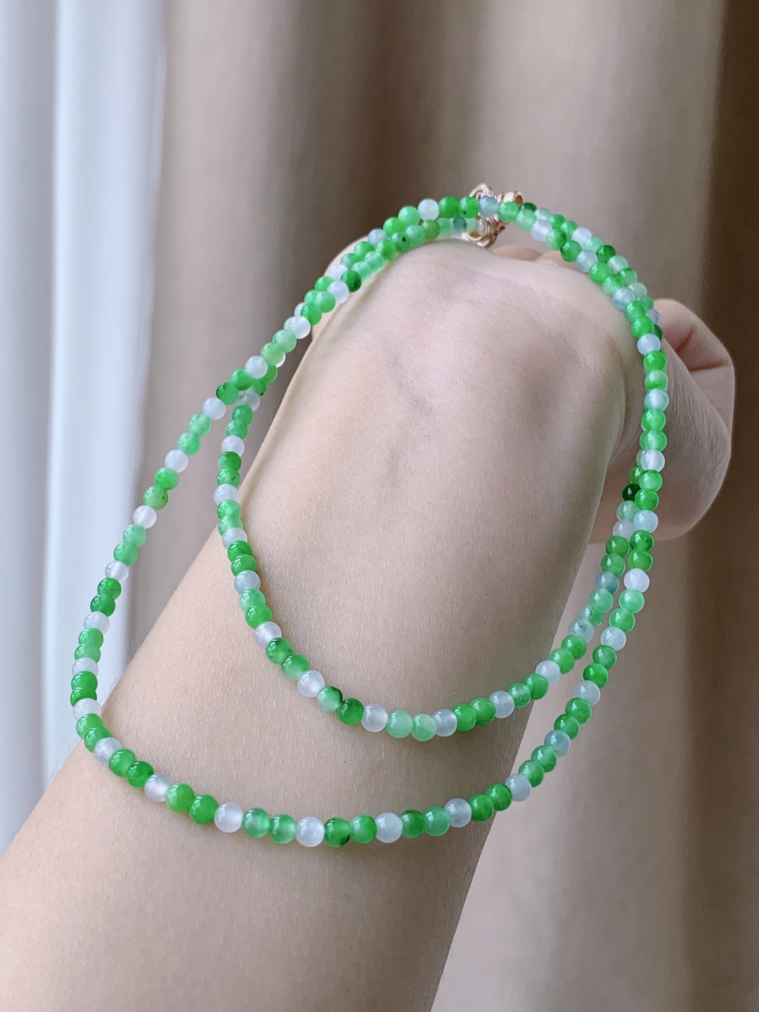 冰多宝珠链圆珠珠子珠串长串 性比高