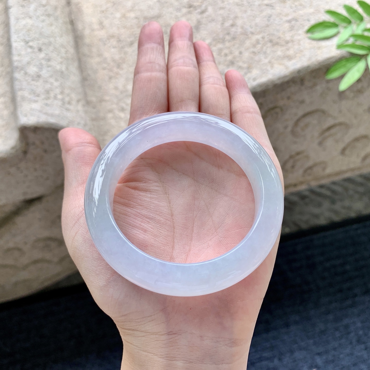 正圈53 54，糯冰粉紫底，水润，种老，细腻，打灯有棉线