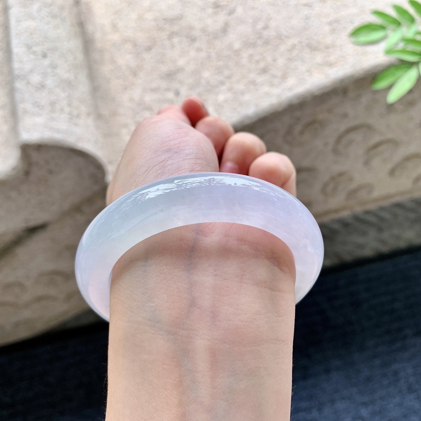 正圈53 54，糯冰粉紫底，水润，种老，细腻，打灯有棉线