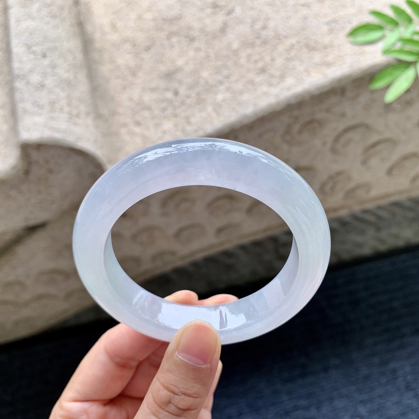 正圈53 54，糯冰粉紫底，水润，种老，细腻，打灯有棉线
