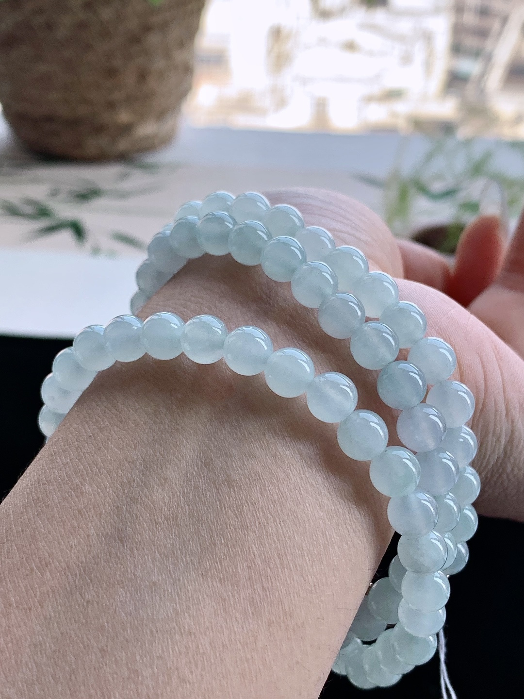 ️冰晴水珠链圆珠子珠链 性比高 6.8mm