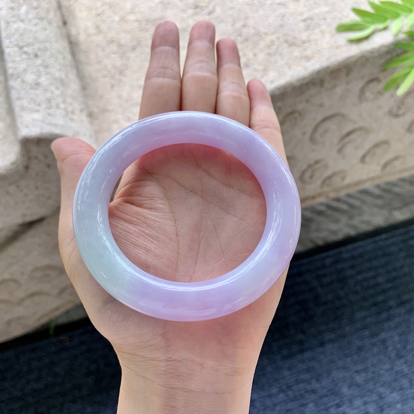 圆条55 56，细糯粉紫，水润，种老，细腻，无裂