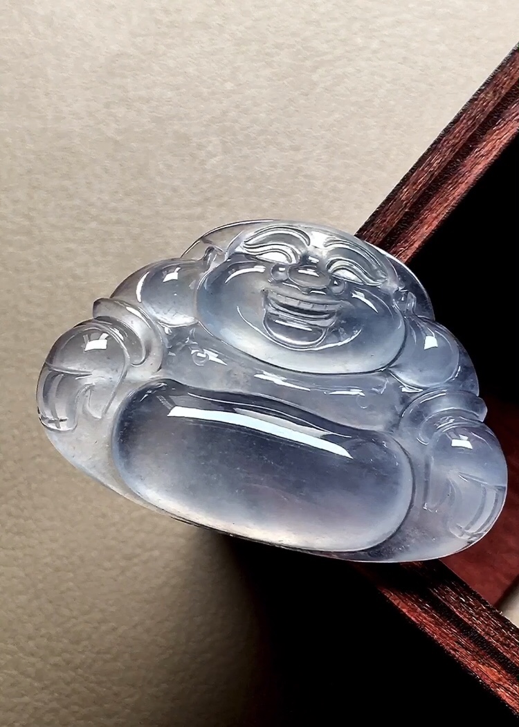 ️ 玻璃种佛公 底子水润起胶，种老，品相，无裂尺寸23*33*6