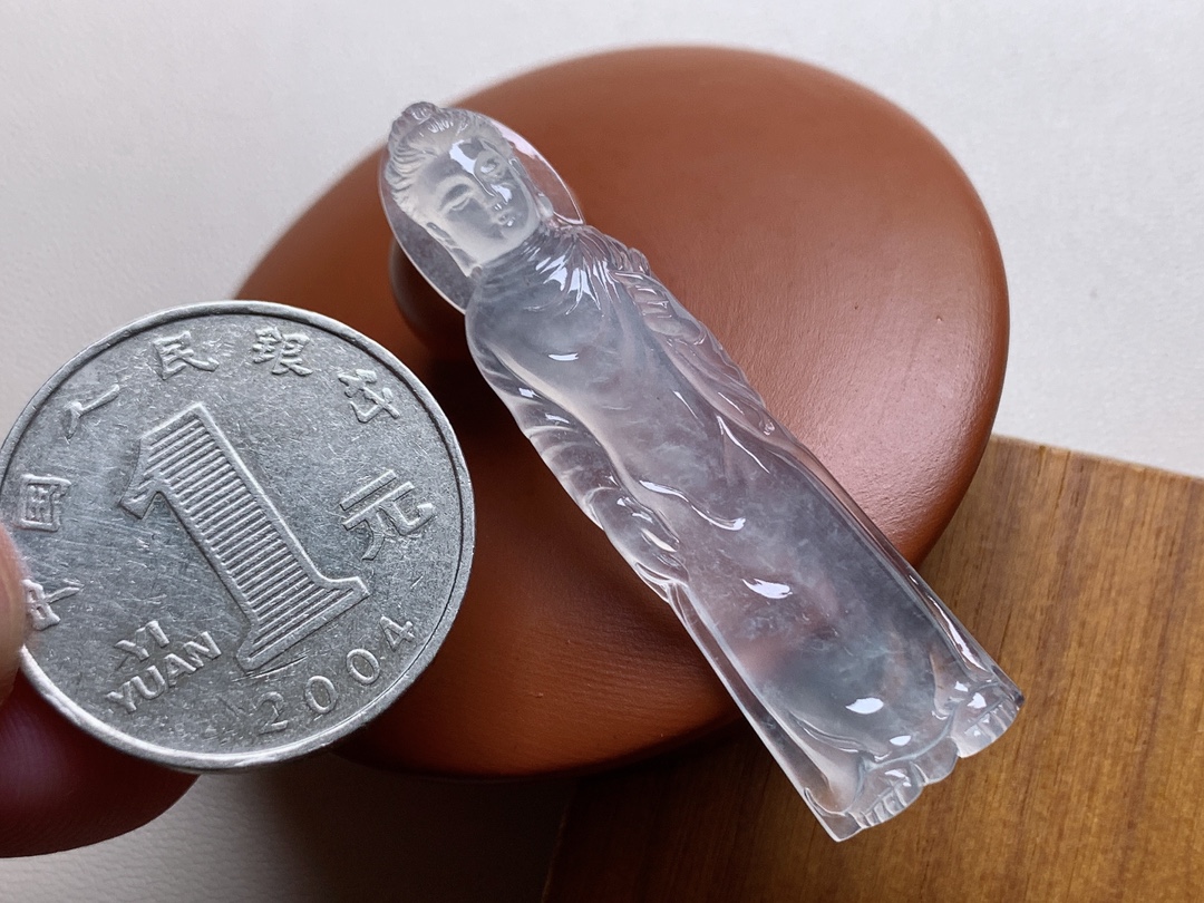 ️ 冰种随形观音 底子水润，胶感十足，无裂