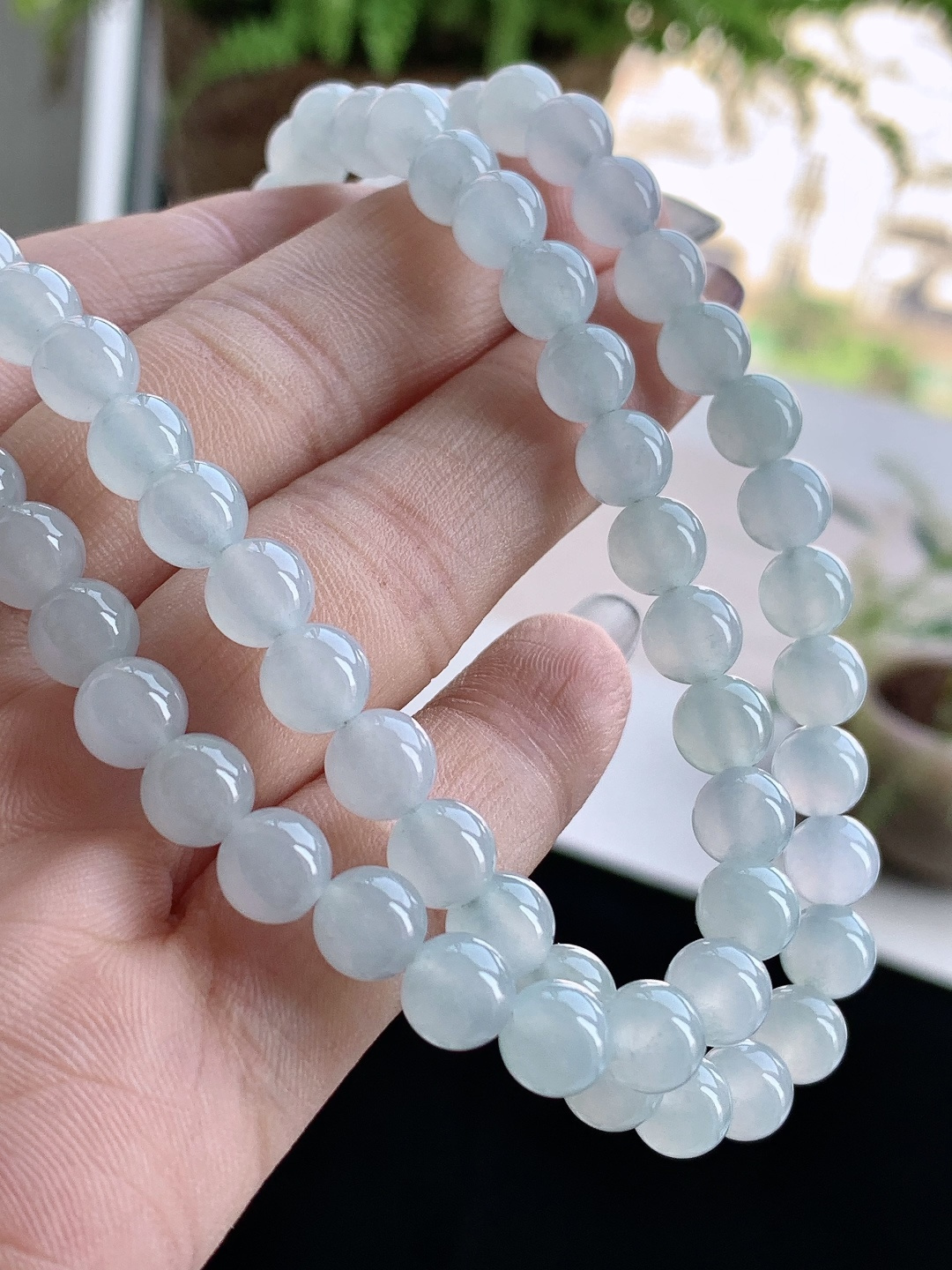 ️冰晴水珠链圆珠子珠链 性比高 6.8mm