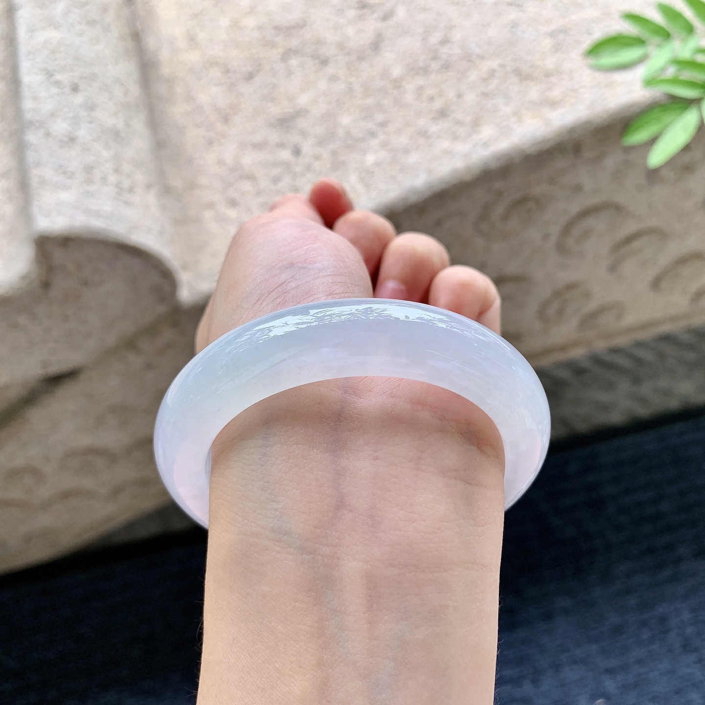 正圈53 54，糯冰粉紫底，水润，种老，细腻，打灯有棉线