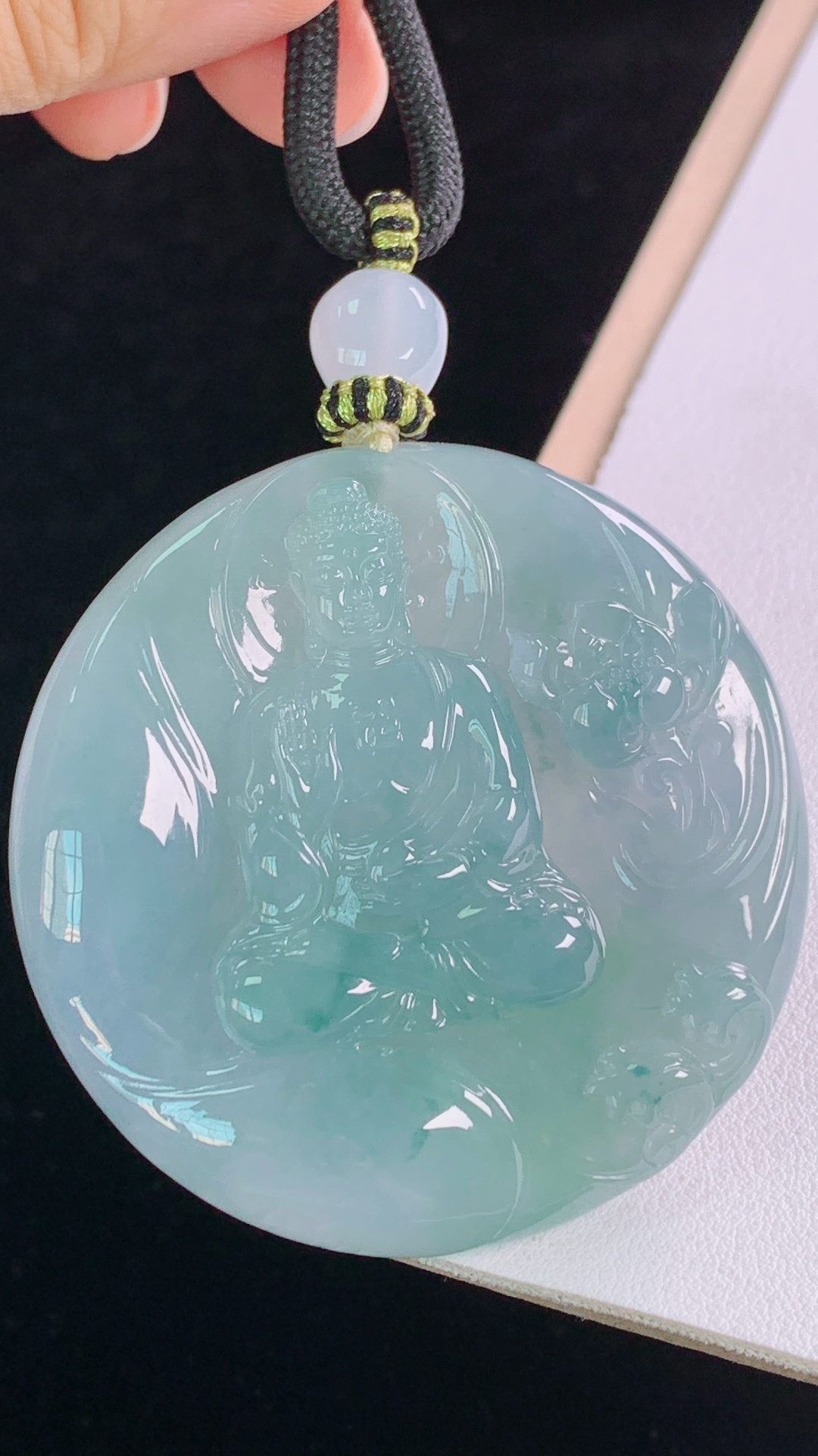 飘花大日佛, 种老细腻，花色优美，无裂, 尺寸:52.0-9.3mm 9