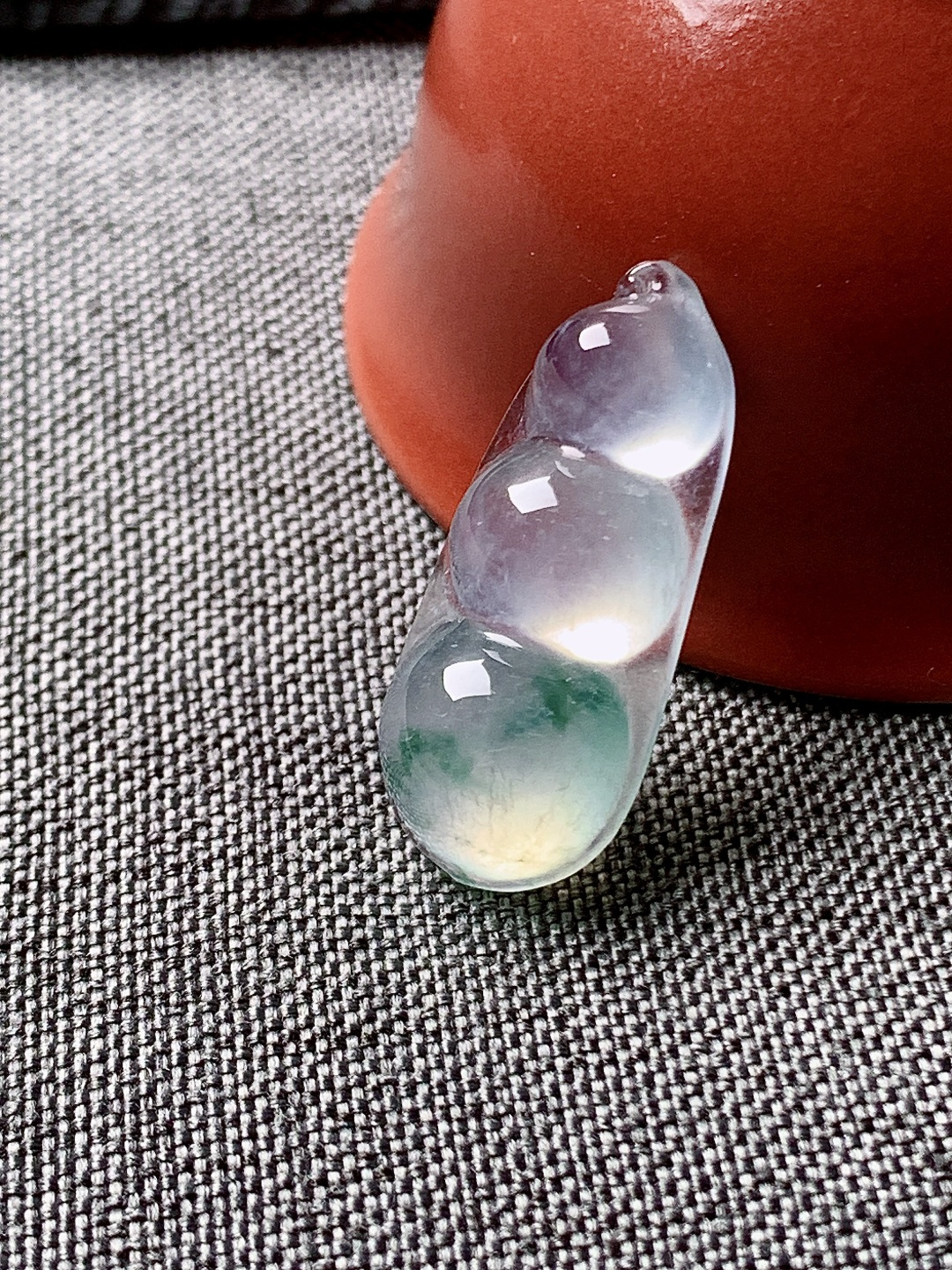 ️冰种飘花四季豆，水润种老  0911 尺寸29.2*13*6.3