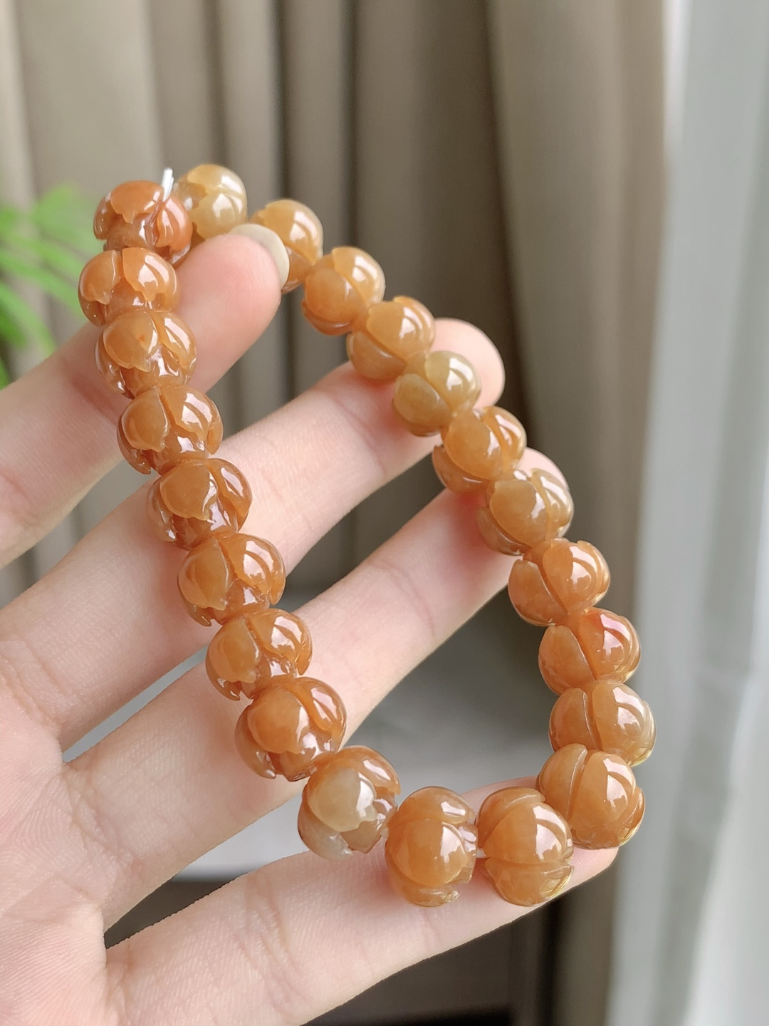 冰红翡花朵手串 性比高