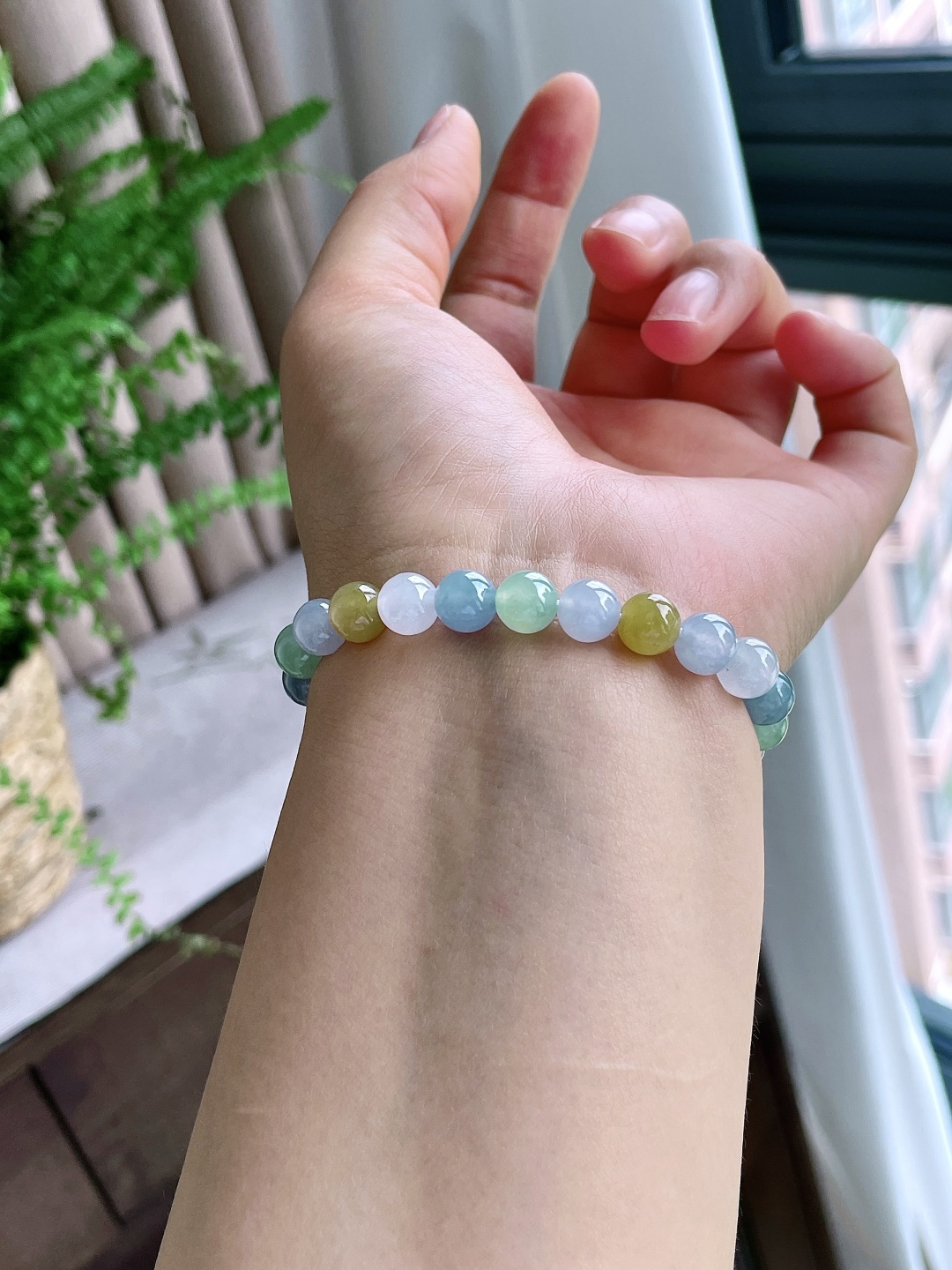 【珠子】冰多宝手串圆珠珠子手串【说明】性比高【尺寸】7.8mm【重量】20克