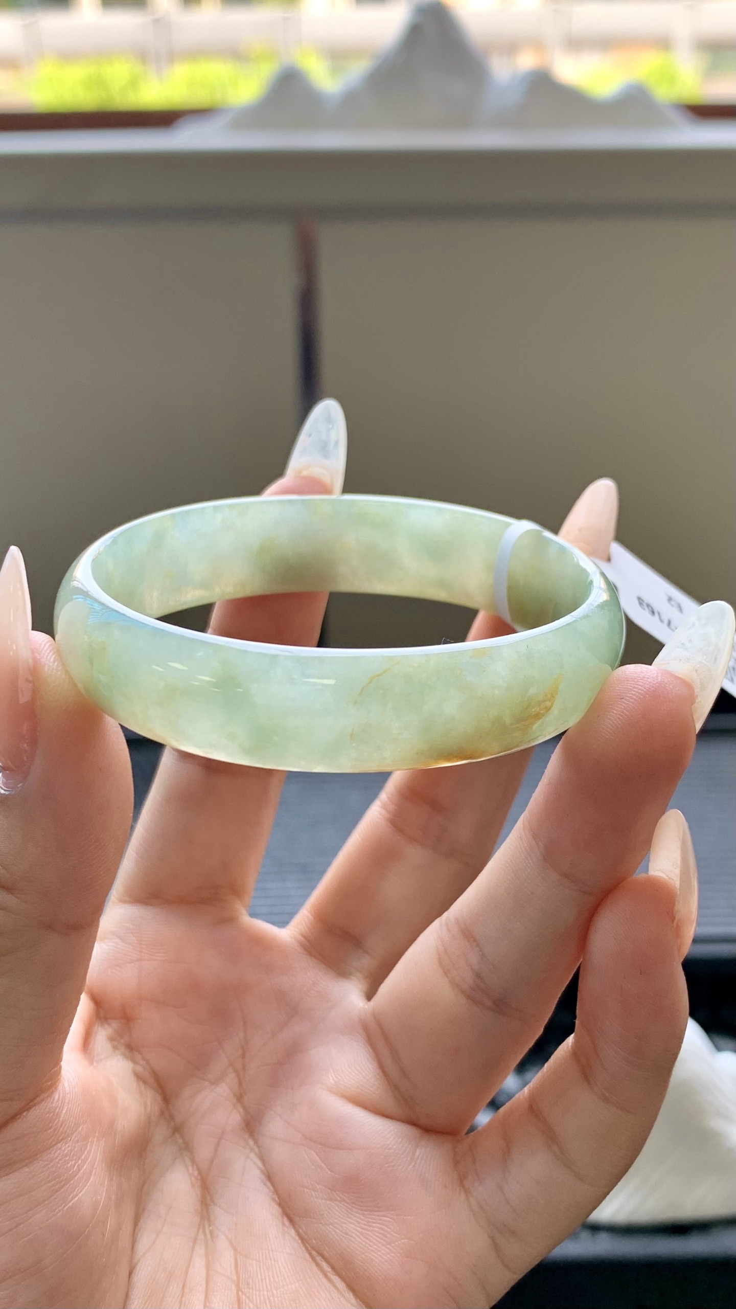 冰晴飘黄翡贵妃成品 HY-7163 尺寸：57.5-11-11