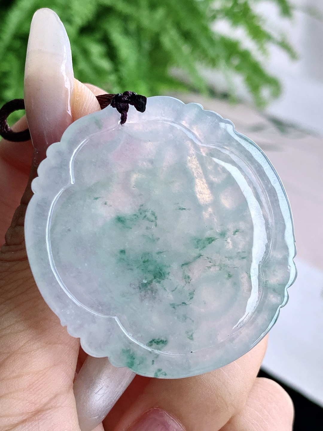 【裸石】️冰飘花生肖牛牌吊坠【说明】缅甸 性比高 厚装【尺寸】46.5-44.2-6.2【重量】23.7克