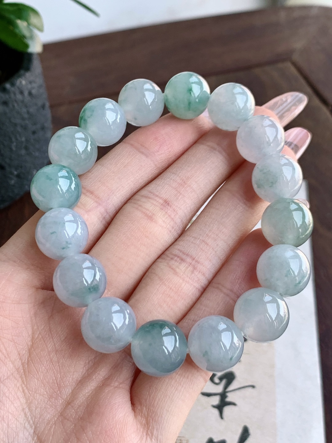 冰飘花手串圆珠子手串 性比高