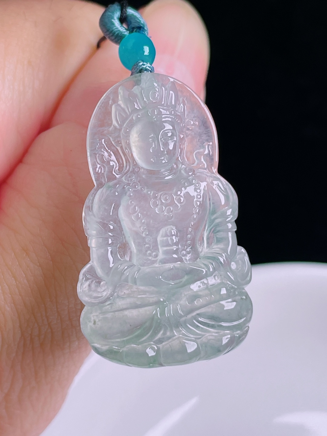 ️度母，老种起光，细底通透，尺寸：33.7/21/3.8mm0912