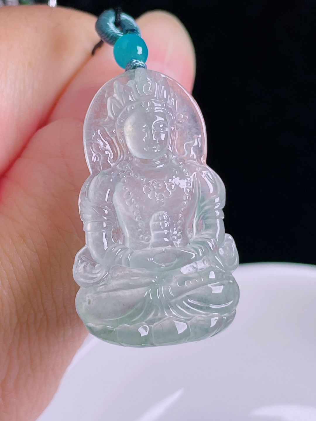 ️度母，老种起光，细底通透，尺寸：33.7/21/3.8mm0912
