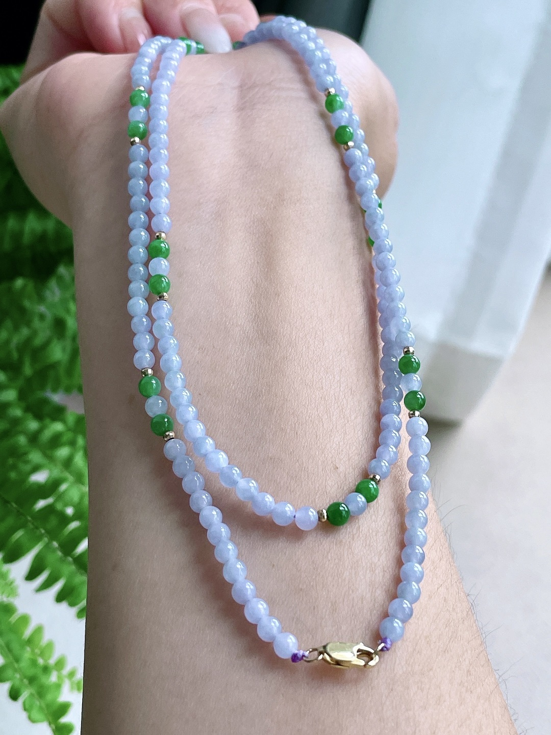 冰双彩珠链圆珠珠子