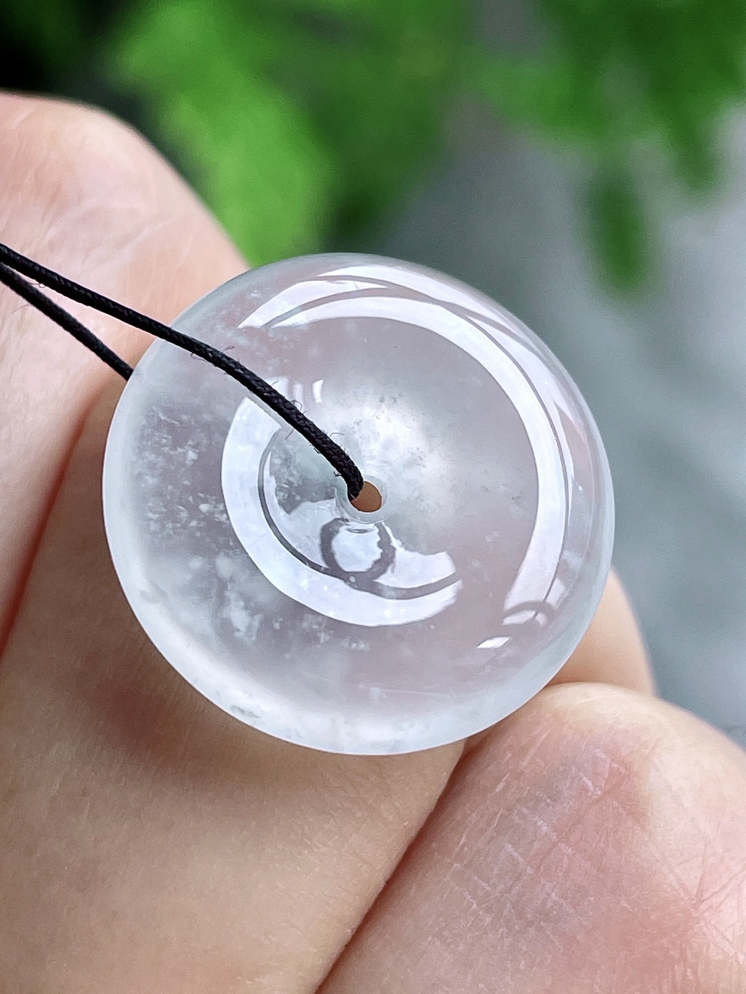 白冰雪花棉平安扣吊坠 性比高