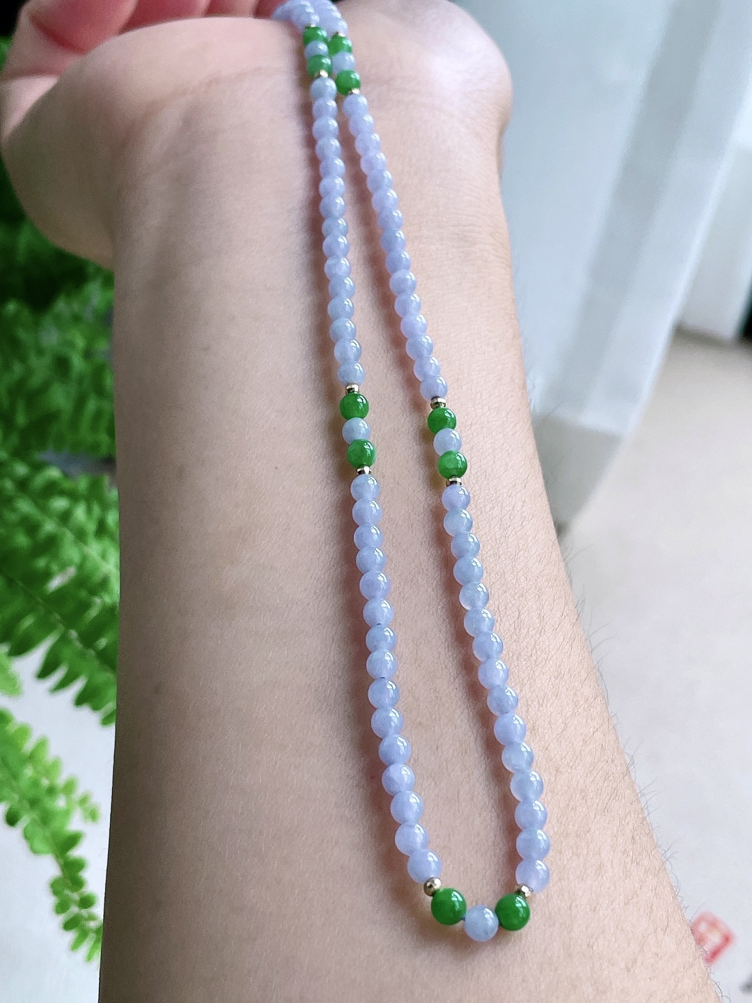 冰双彩珠链圆珠珠子