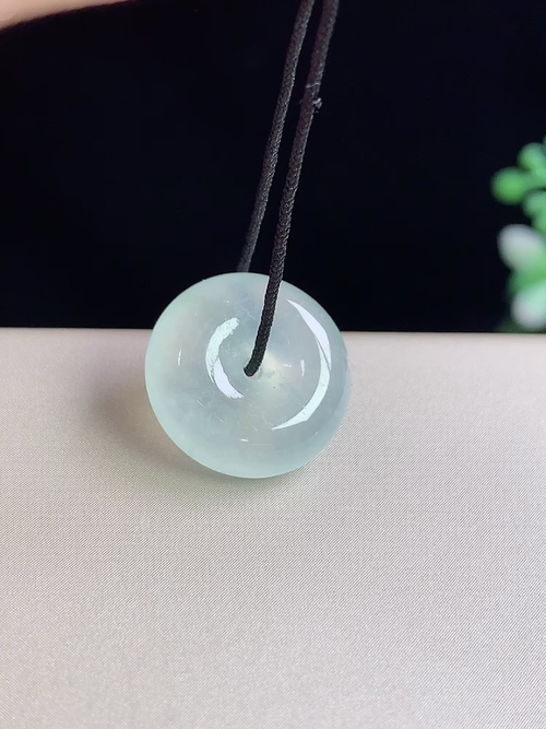 冰种平安扣，无裂，尺寸14.6-5.3mm，j12hay