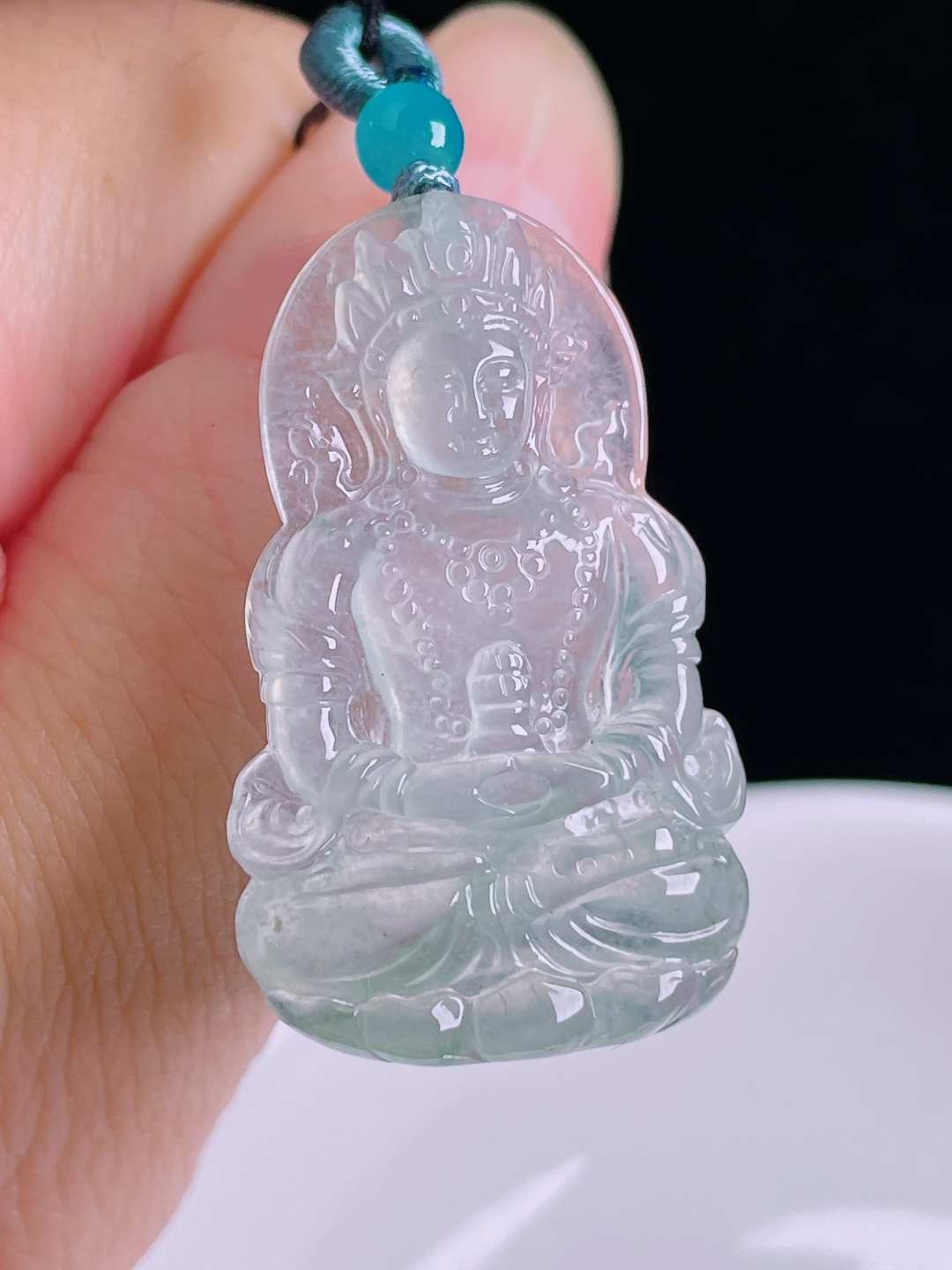️度母，老种起光，细底通透，尺寸：33.7/21/3.8mm0912