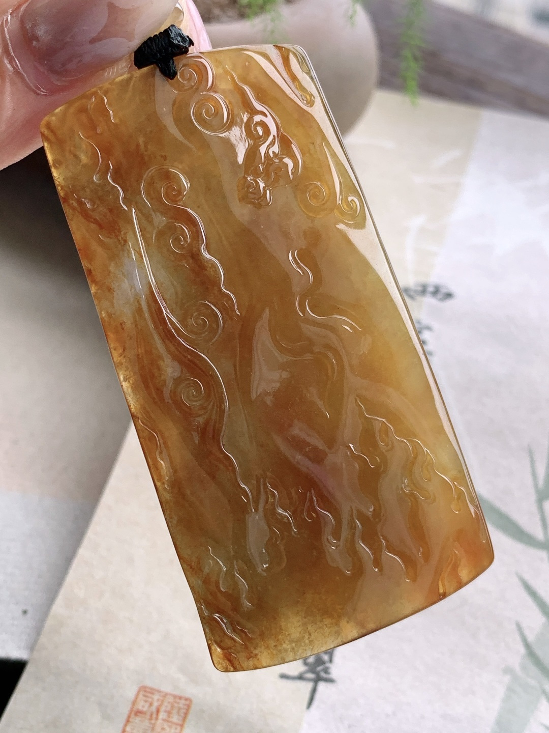 ️冰黄翡千手观音牌吊坠 性比高 超厚