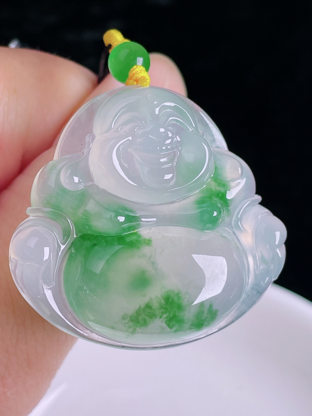 ️飘花佛公，老种起光，细底通透，尺寸：36/38/9mm0912