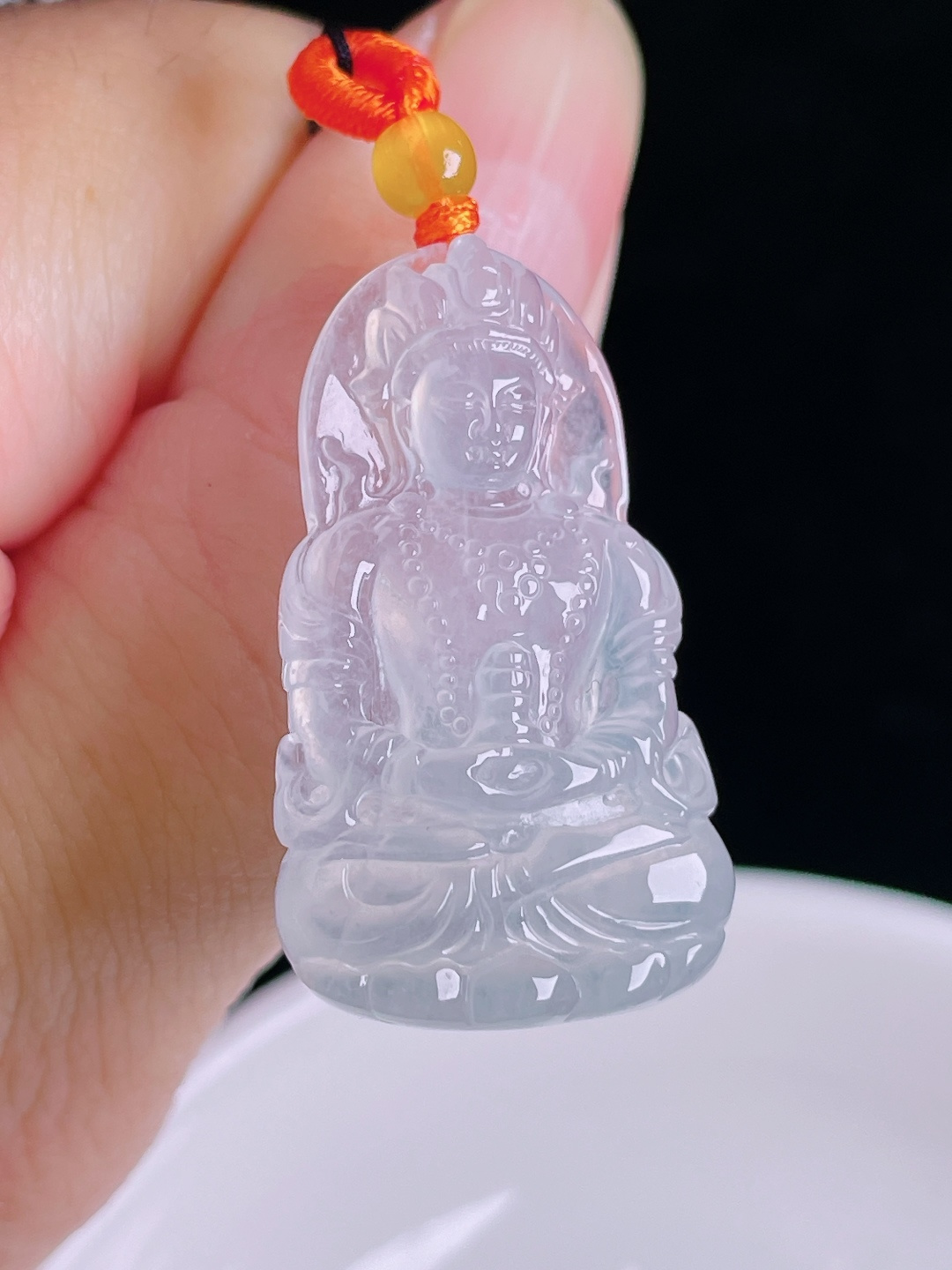 ️观音，老种起光，细底通透，尺寸：33/19.4/4.4mm0912