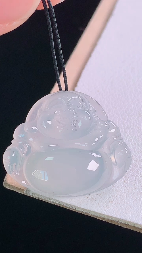 ️冰种佛公，无裂，尺寸:21.8-26.2-5.5mm 10