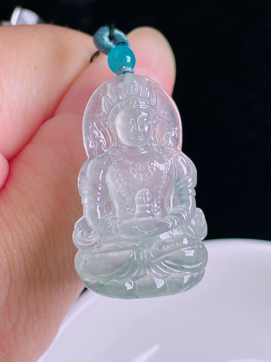 ️度母，老种起光，细底通透，尺寸：33.7/21/3.8mm0912