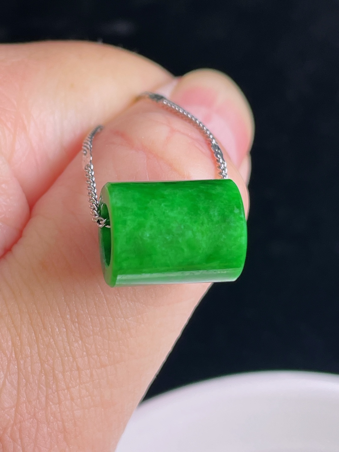 ️辣绿路路通，老种起光，细底通透，尺寸：13.4/11mm0912