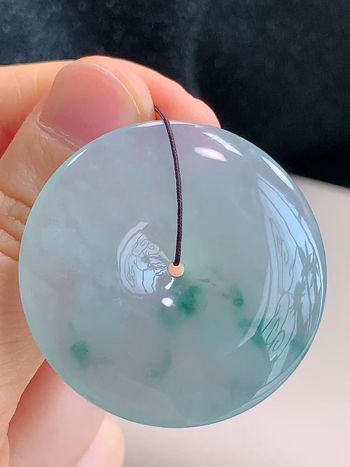 ️ 平安扣，无裂，尺寸38.4-6.6mm，包A附证书